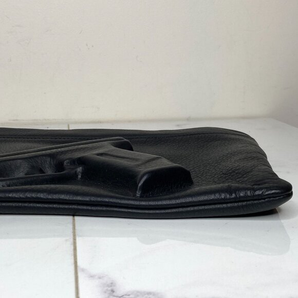 Vlieger & Vandam Black Leather Gun Embossed GUARDIAN ANGEL Bag Purse - Picture 4 of 12